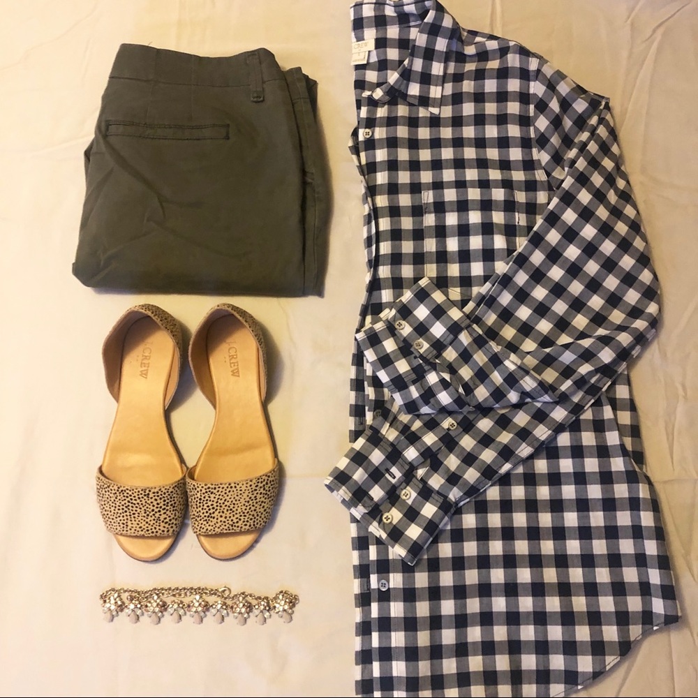 SOLD J Crew Classic Gingham shirt